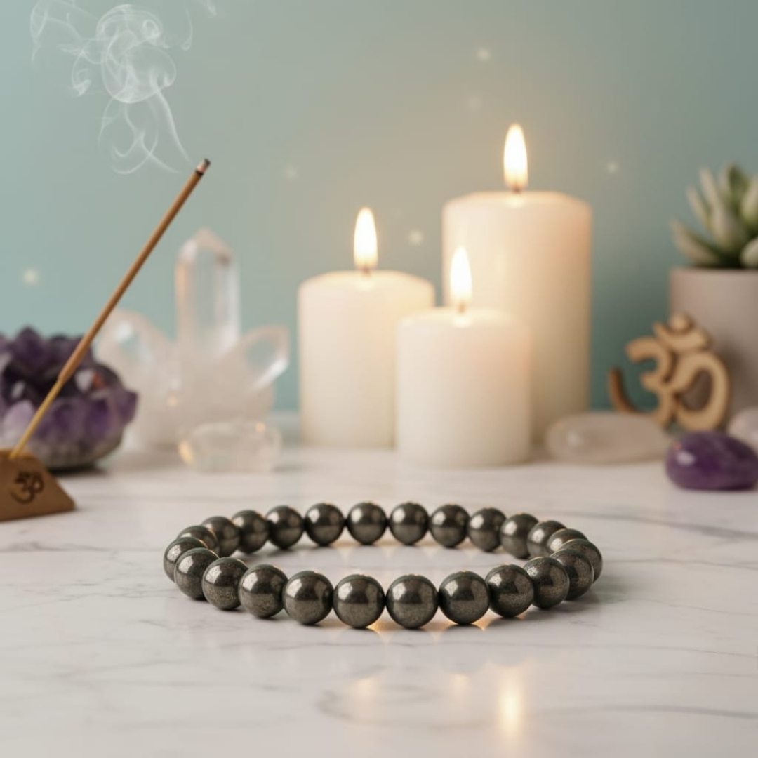 Money Magnet Pyrite Natural Stone Bracelet